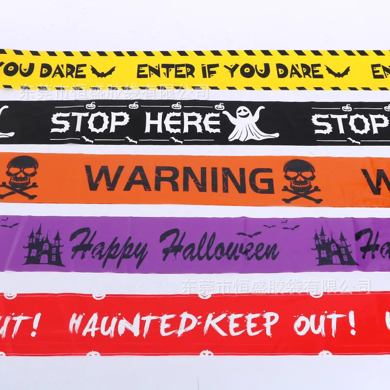 Halloween Caution Tapes Warning Safety-Tape Zombie Caution Tape Keep Out Caution Tape Halloween Party Decor Outdoor Scary Party