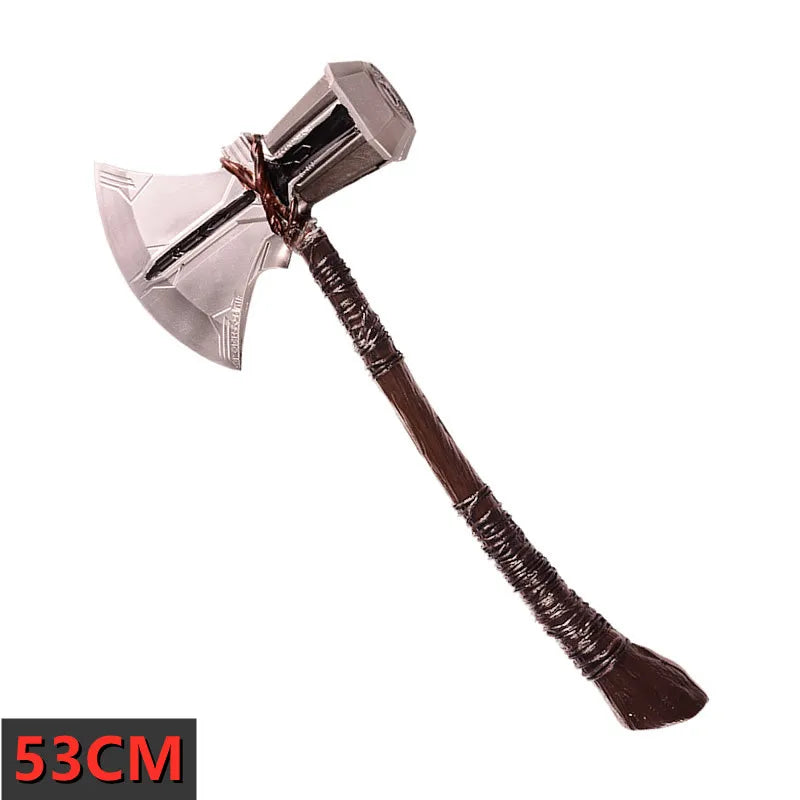 Superhero Thor Foam Weapon Hammer Metal Shield Movie Model with Belt Hammer Halloween Cosplay Props Costume Adult Child Gift