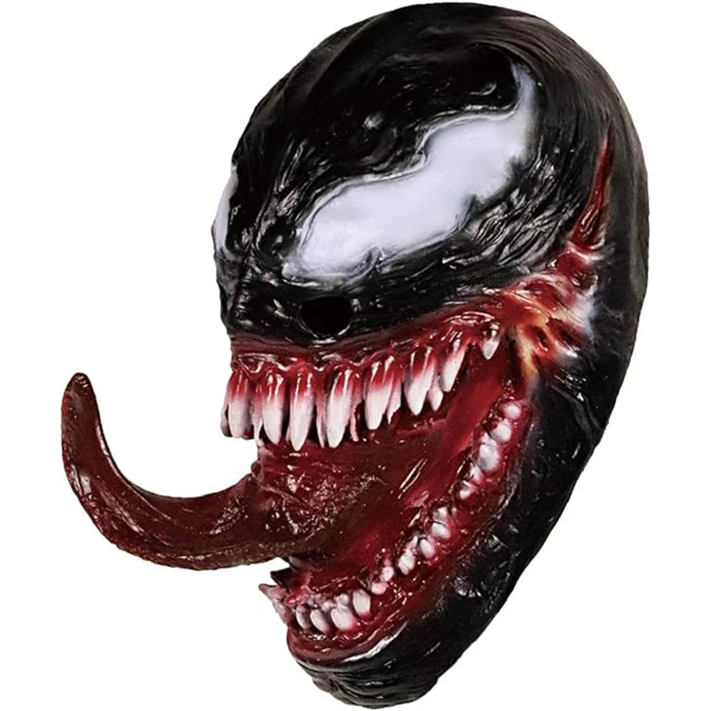 Horror Monster Mask Superhero Movie Cosplay Head Cover Halloween Costume Party Haunted House Prank Prop Long Tongue Latex Masks