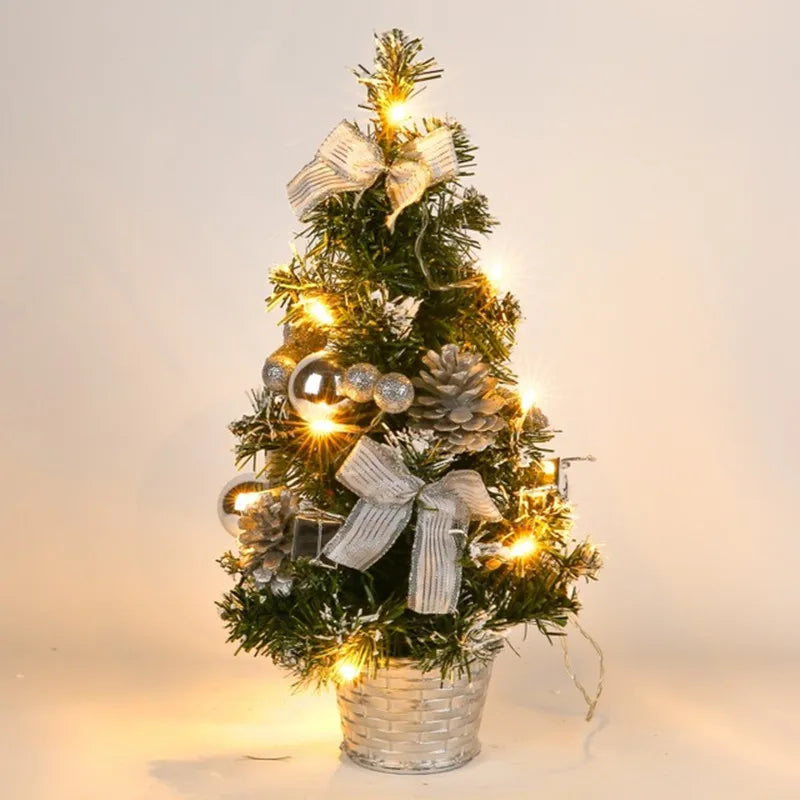 20/30/40cm Christmas Tree Home Bedroom Party Decorations  Artificial Christmas Tree Children DIY Handicraft 2023 New Year Gift