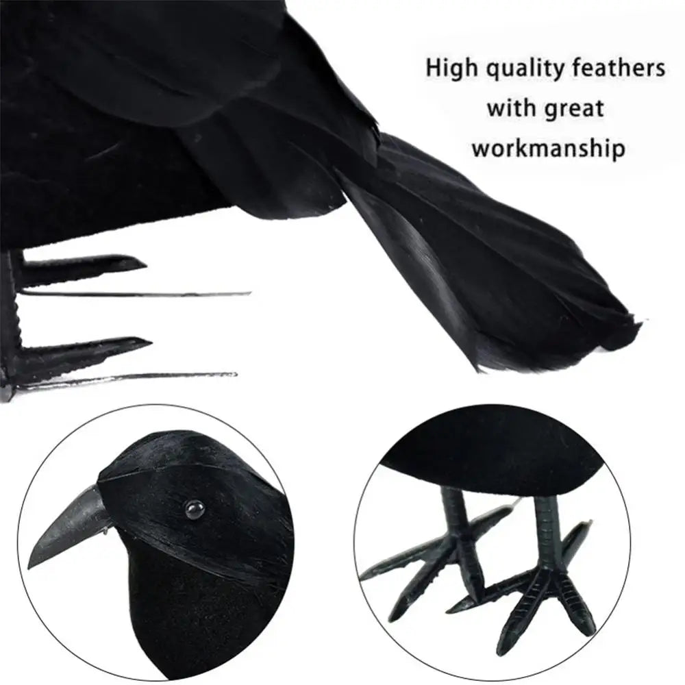 Halloween Decoracion Simulation Black Crow Raven Bird Repellent Pest Control Pigeon Repellent Garden Decoration Outdoor