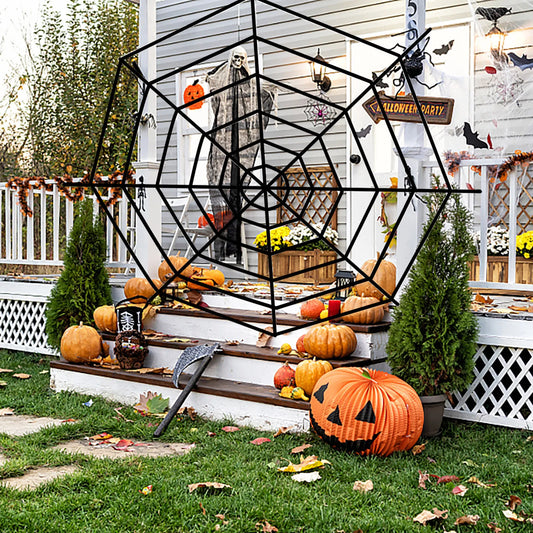 Giant Spider Web Halloween Decoration Fixable Simulation Spider-Web Decor Scary Cobweb Horror Party Outdoor Simulation Props