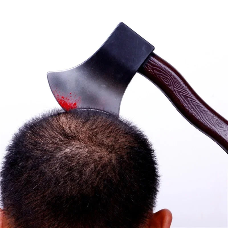 Halloween Horror Props Blood Fake Ax Saws Knife Headband for Halloween Party Masquerade Mischief Props Decoration Supplies