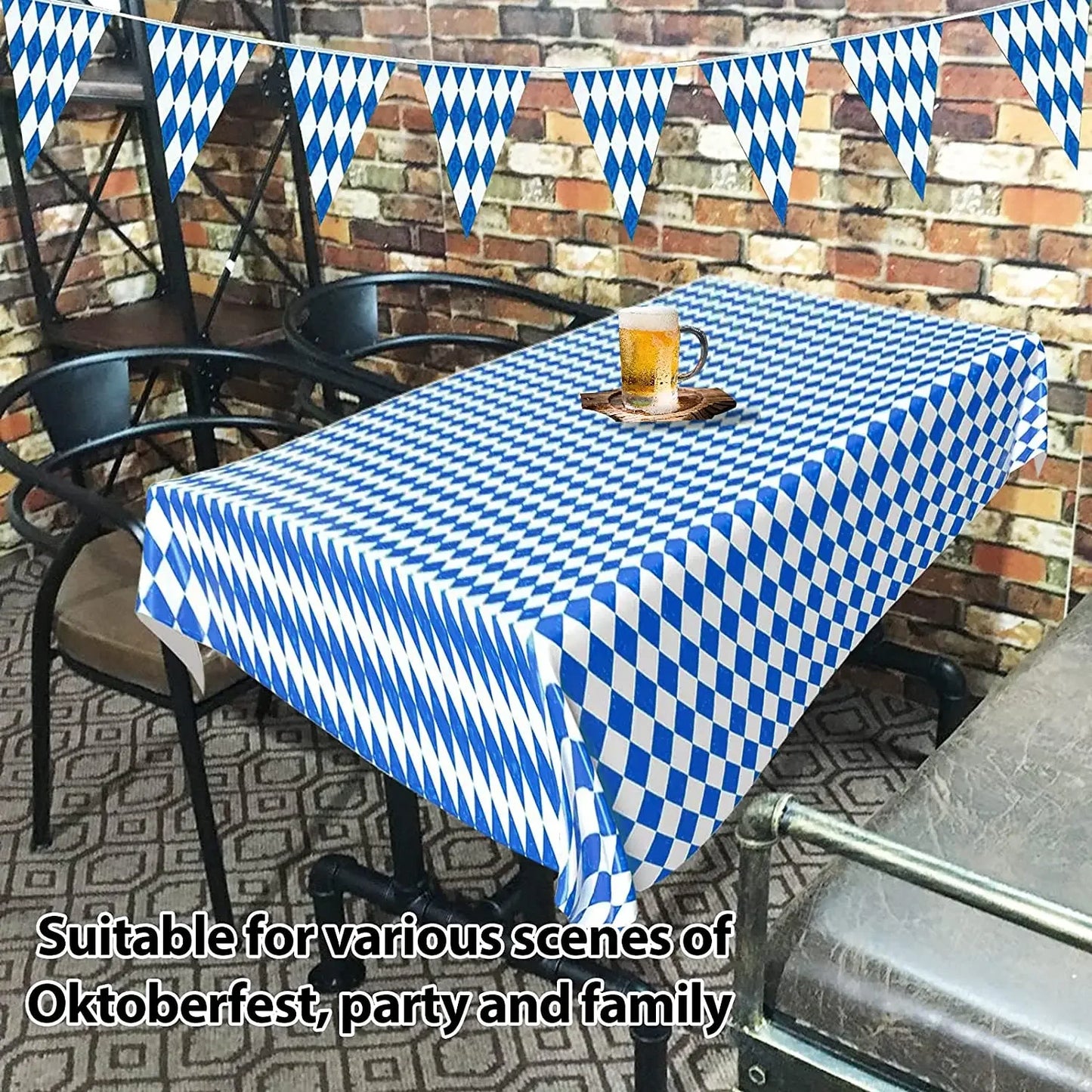 Bavarian Beer Festival Table Cloth Pennant Decorations Oktoberfest