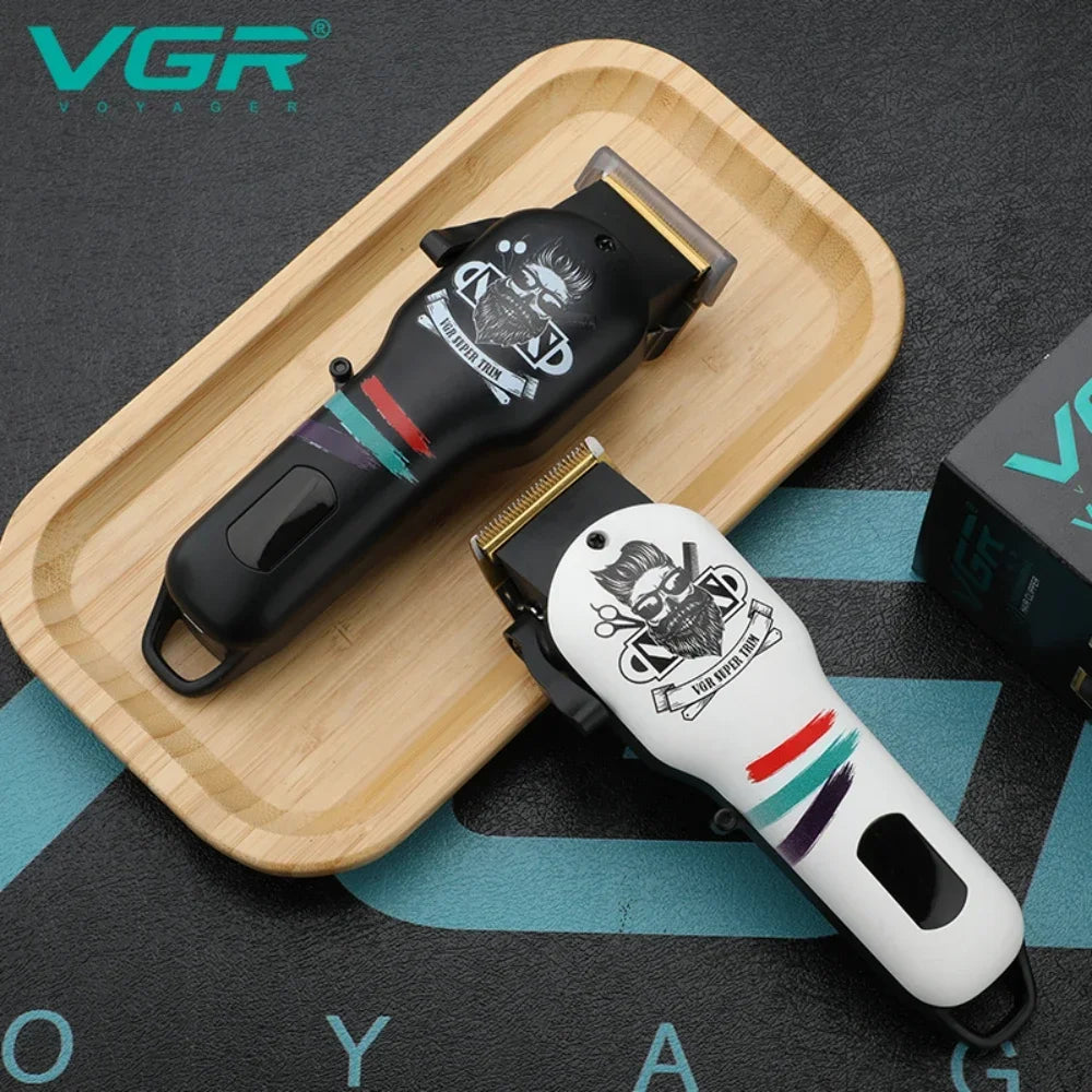 VGR Hair Clipper Electric Hair Cutting Machine Professional Barber Cordless Hair Trimmer Digital Display Clipper for Men V-699