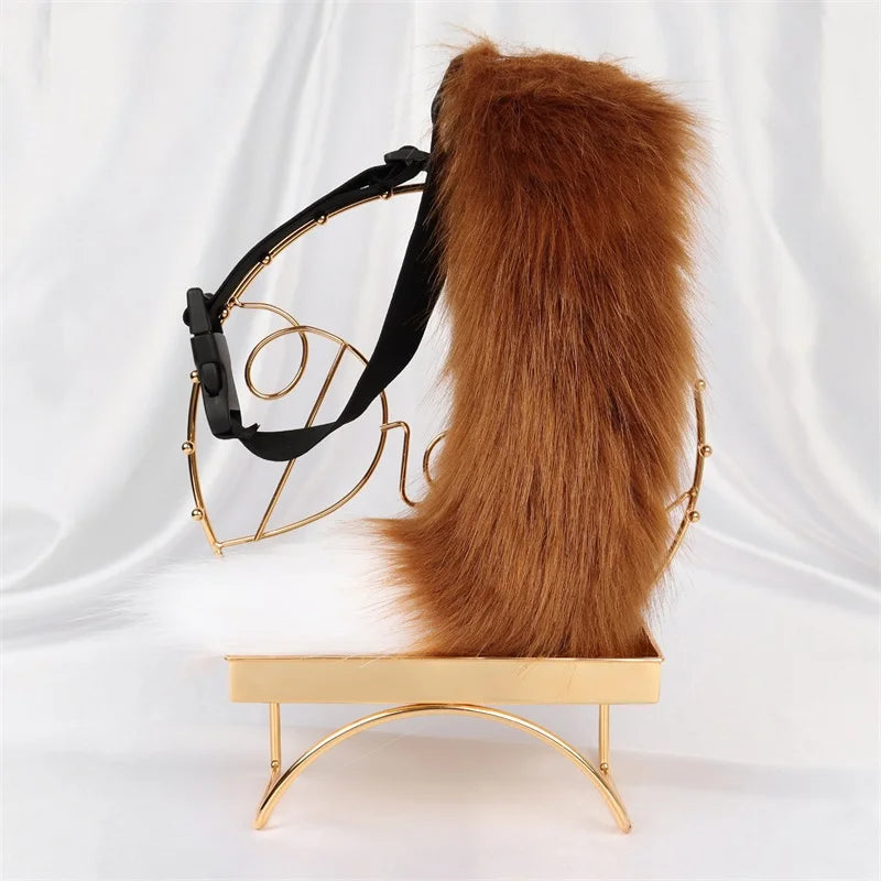 Simulation Fox Cat Tail Wolf Tail Cosplay Performance  Props Anime Plush Beast Tail Halloween Jewelry Dress Up Props