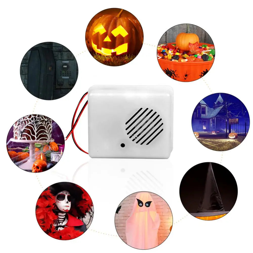 Christmas Halloween Sound Sensor Voice-activated Scary Props Decoration Sound Sensor Scream Speaker Haunted House Horror Props