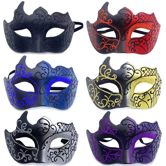 Retro Painted Half Face Masquerade Mask for Women and Men, Venice Mask, Halloween Costume Accessories, Cosplay Party Props