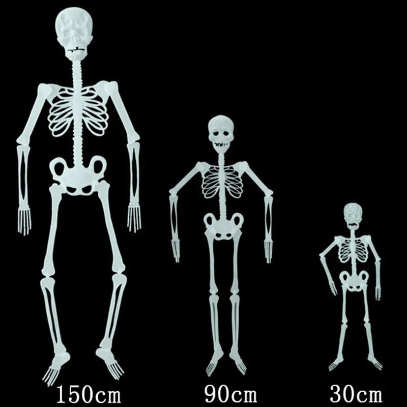 Halloween Hanging Luminous Skeleton Full Body Noctilucent Ghost Bone Halloween Party Outdoor Garden Scary Decoration Props