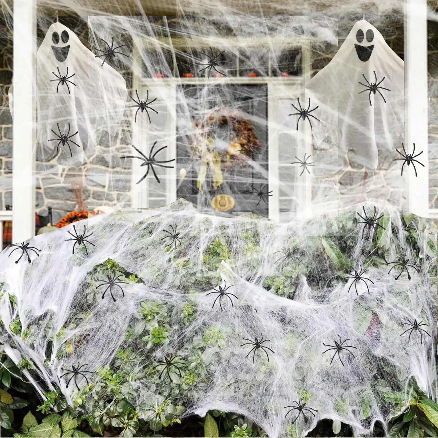 Halloween Spider Web Decorations Halloween Decorations Outdoor Large Stretch Spider Web Cobwebs Indoor