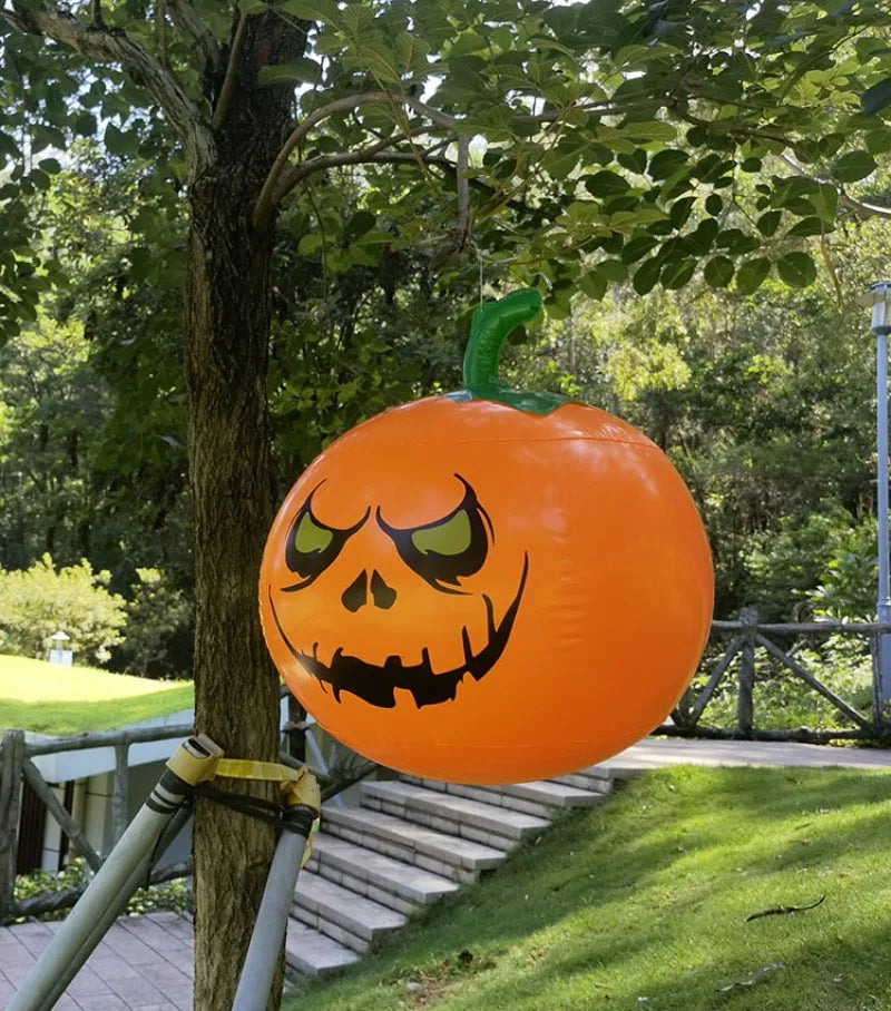 Large Halloween Inflatable Pumpkin Ball PVC Hanging Ghost Balloon Halloween Party Bar Haunted House Outdoor Courtyard Decoration