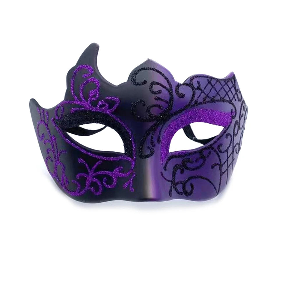 Retro Painted Half Face Masquerade Mask for Women and Men, Venice Mask, Halloween Costume Accessories, Cosplay Party Props