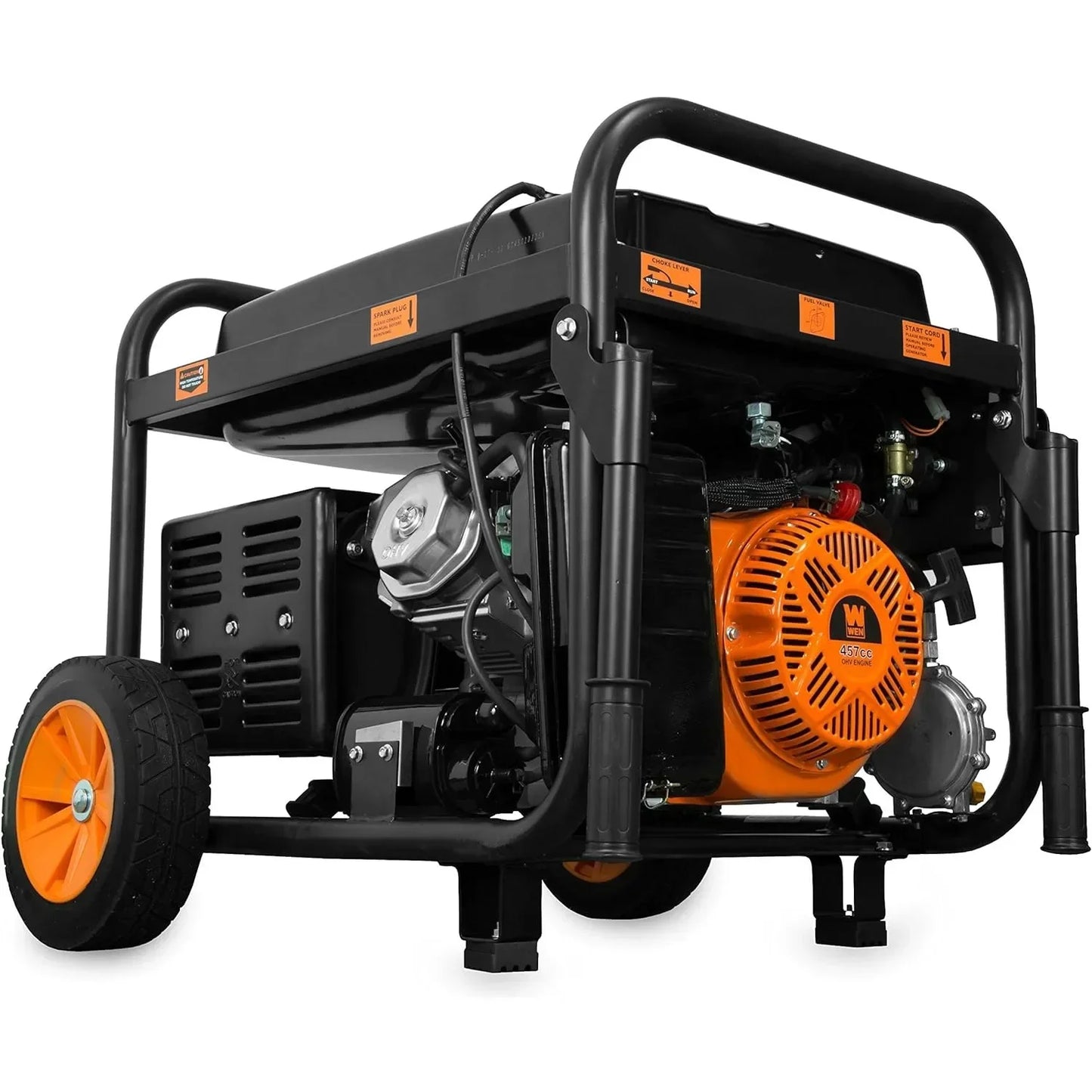 WEN DF1100T 11,000-Watt 120V/240V Dual Fuel Portable Generator with Wheel Kit and Electric Start, Black