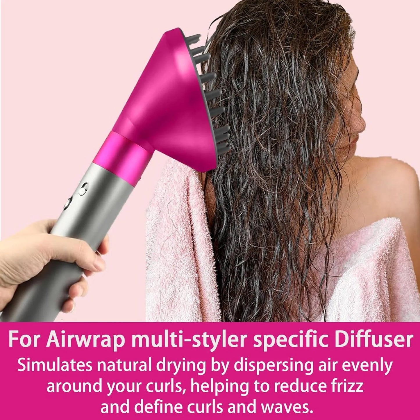 Upgraded Diffuser for Dyson Airwrap HS01 HS05 Anti-flying Nozzle for All Models of Dyson Curling Iron Diffuser Nozzle Attachment