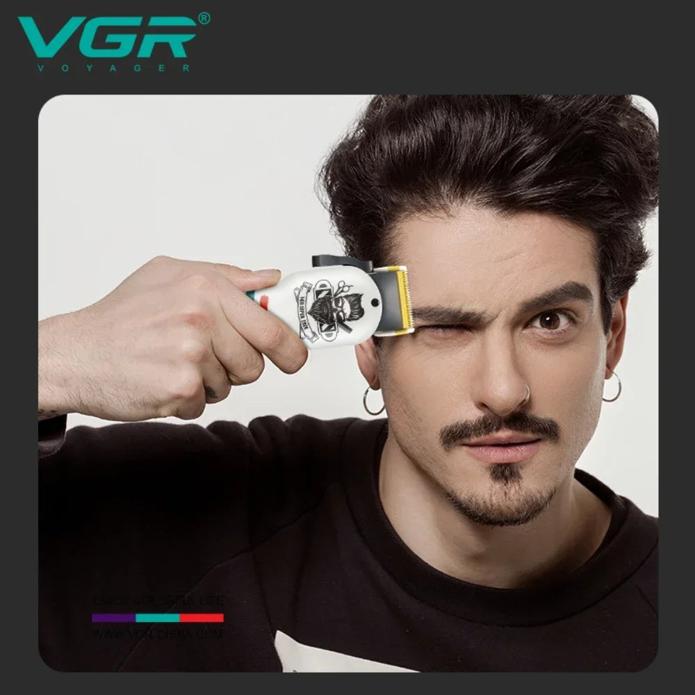 VGR Hair Clipper Electric Hair Cutting Machine Professional Barber Cordless Hair Trimmer Digital Display Clipper for Men V-699