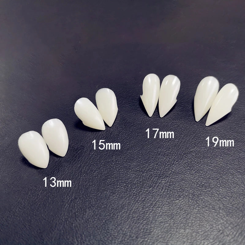 1 Pair Halloween Vampire Teeth Fangs Dentures Prop Party Costume DIY Cosplay Props Fake Teeth Resin Fangs Zombie Masquerade Prop