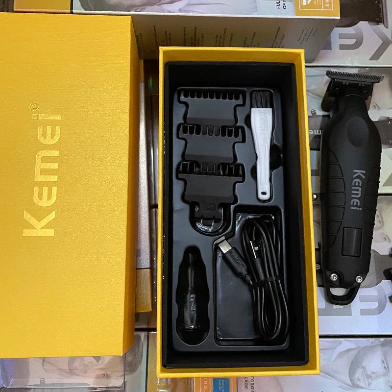 KEMEI Men Hair Clippers for Hair Cutting Professional Cordless Barber Hair Trimmer for Men with LED Display Rechargeable km-2293