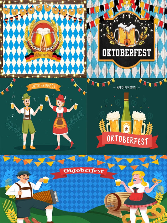 Oktoberfest Party Theme Festa Beers Festival Fun Face Dancing Party