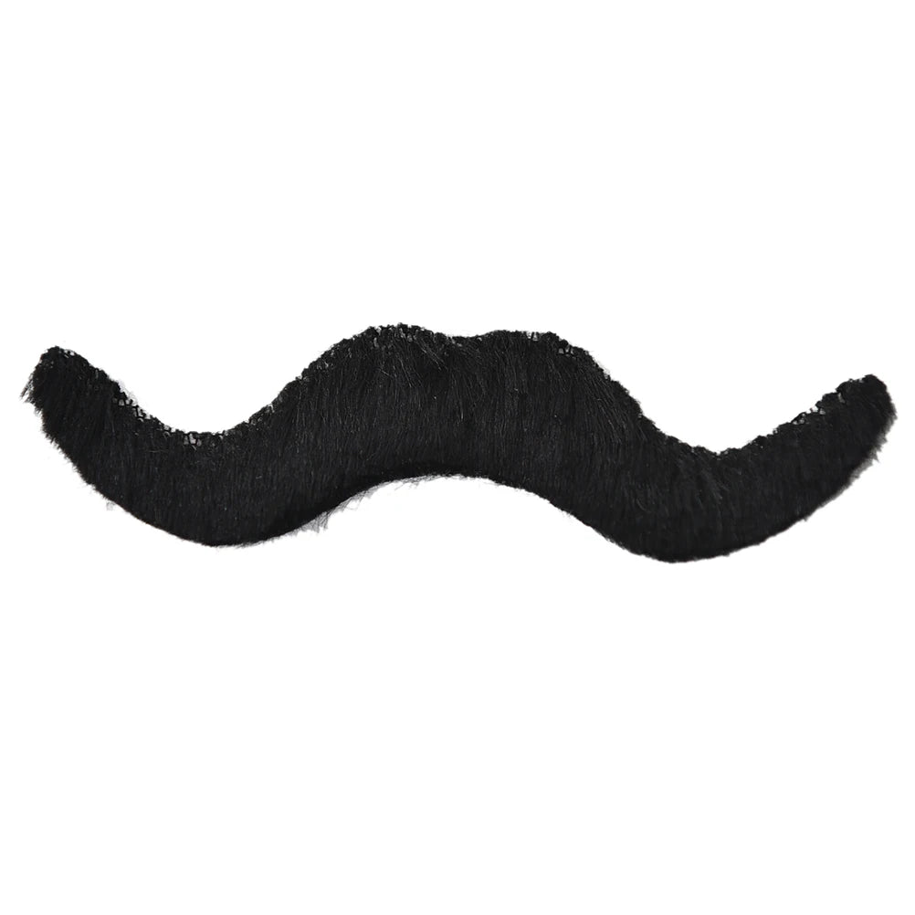 12PCS Set Men Black Fake Moustache Mustaches Funny Beard Party Halloween Costume