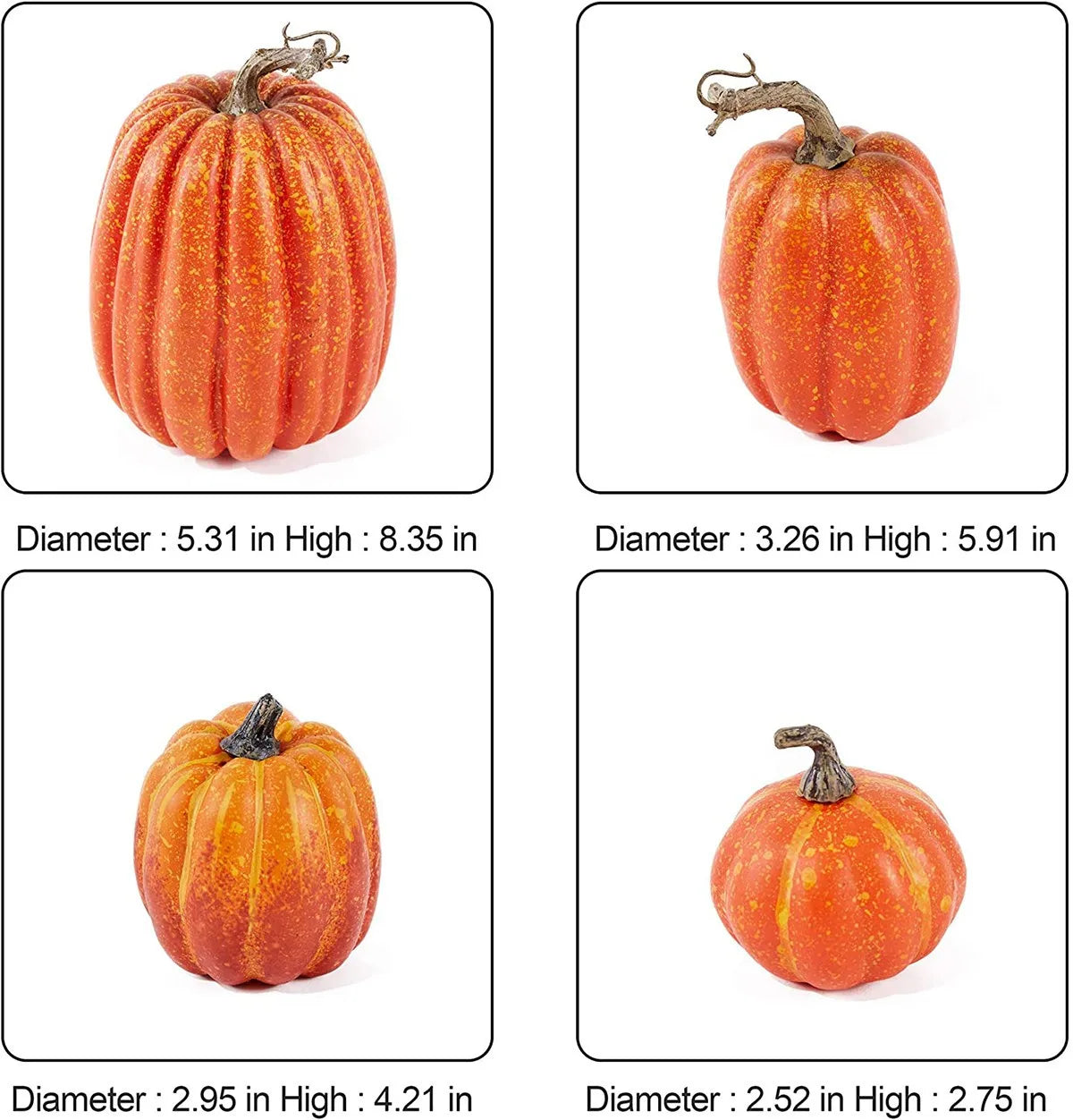 7Pcs Halloween Simulation Pumpkin Model Artificial Craft Fall Harvest Decoration