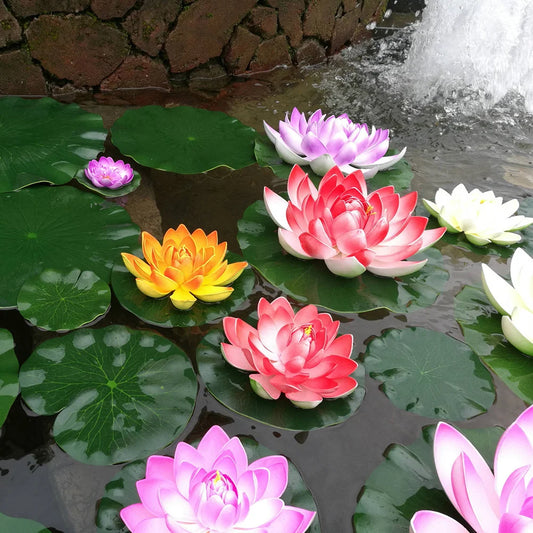 5Pcs Simulation Flower DIY Decor Lilly Pads Water Lilies for Ponds Diwali Decorations Simulation Plant Artificial Water Lily