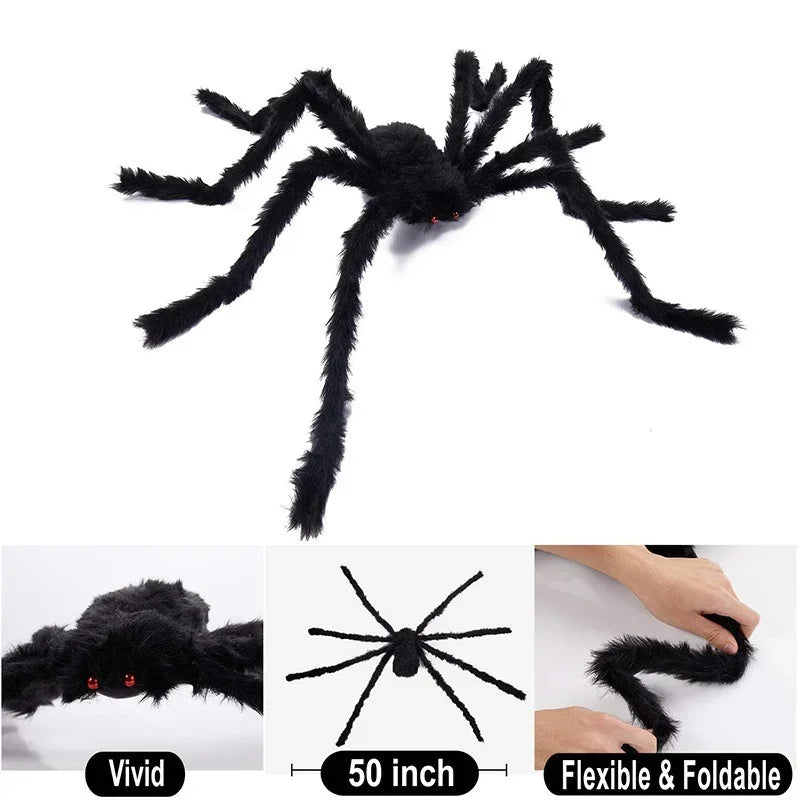 Horror Halloween Spider Web Giant Stretchy Cobweb for Yard Outdoor Haunted House Bar Decoration Supplies Halloween Party Props