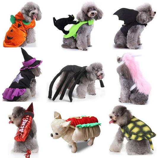 2023 Christmas Dog Costumes Wedding Suit Halloween Funny Dress for Small Dogs Cats  French Bulldog Chihuahua Clothes