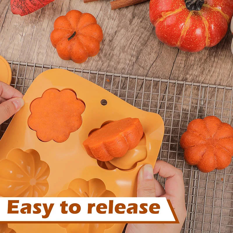 Pumpkin Silicone Molds Thanksgiving Fall Theme Ice Cube Tray Silicone Mold Making Muffin Chocolate Harvest Cake Decoration Mould