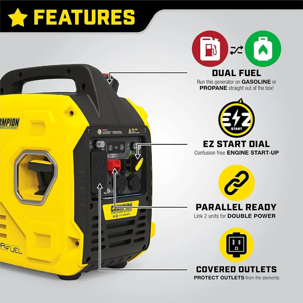 201183 2500-Watt Ultralight Portable Dual Fuel Inverter Generator with CO Shield®