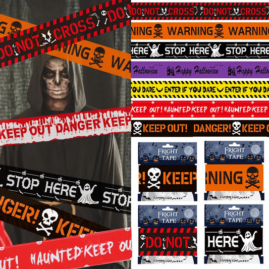 Halloween Caution Tapes Warning Safety-Tape Zombie Caution Tape Keep Out Caution Tape Halloween Party Decor Outdoor Scary Party