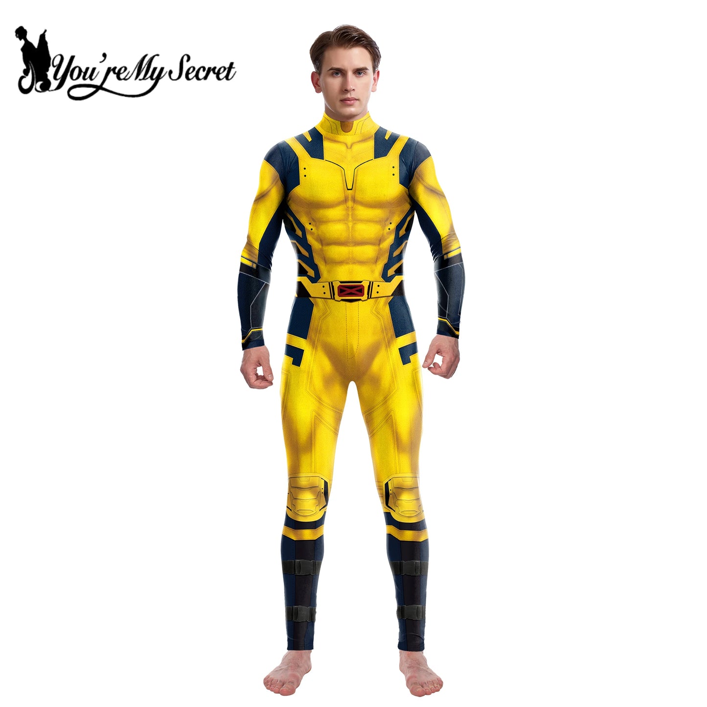 [You're My Secret] Anime Superhero Wolverine Deadpool Cosplay Costume Halloween Costume Adult Zentai Bodysuit Outfit jumpsuits