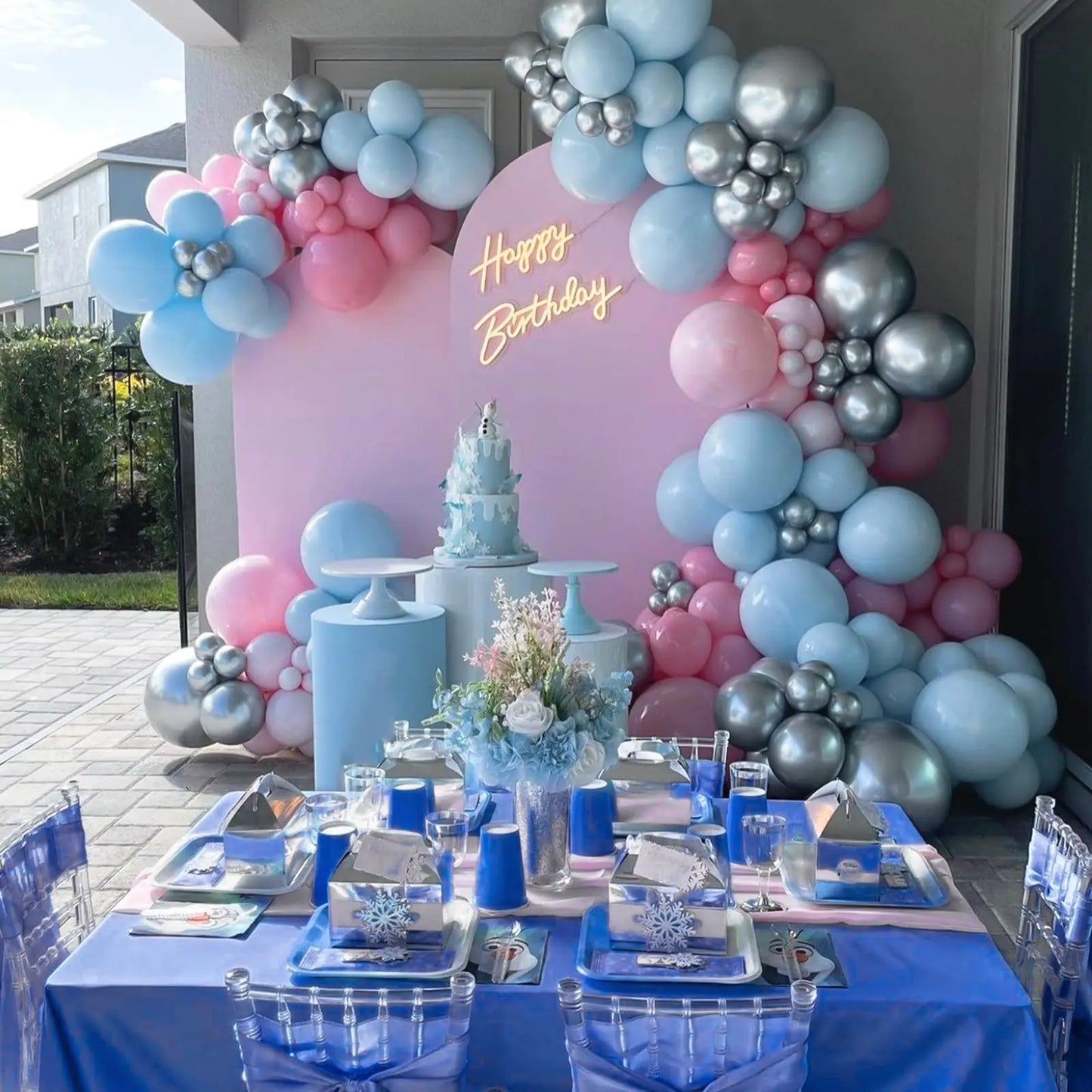 Royal Blue Plastic Table Cloth