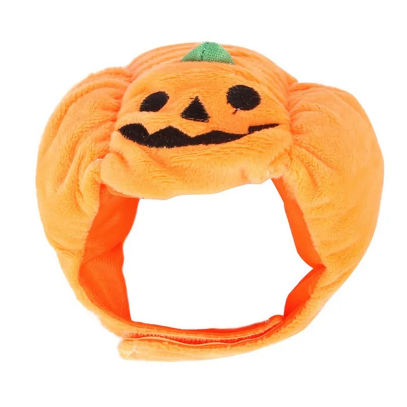 Cute Pet Pumpkin Hat Halloween Pet Dog Cat Hat Dress Up Headdress Small Dog Cat Cosplay Costume Funny Party