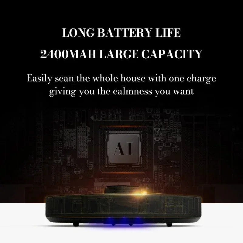 2024 3-in-1 Wet And Dry Ultra-thin Cleaning Machine Automatic Robot Vacuum Cleaner Smart Wireless Sweeping Mopping Smart Home