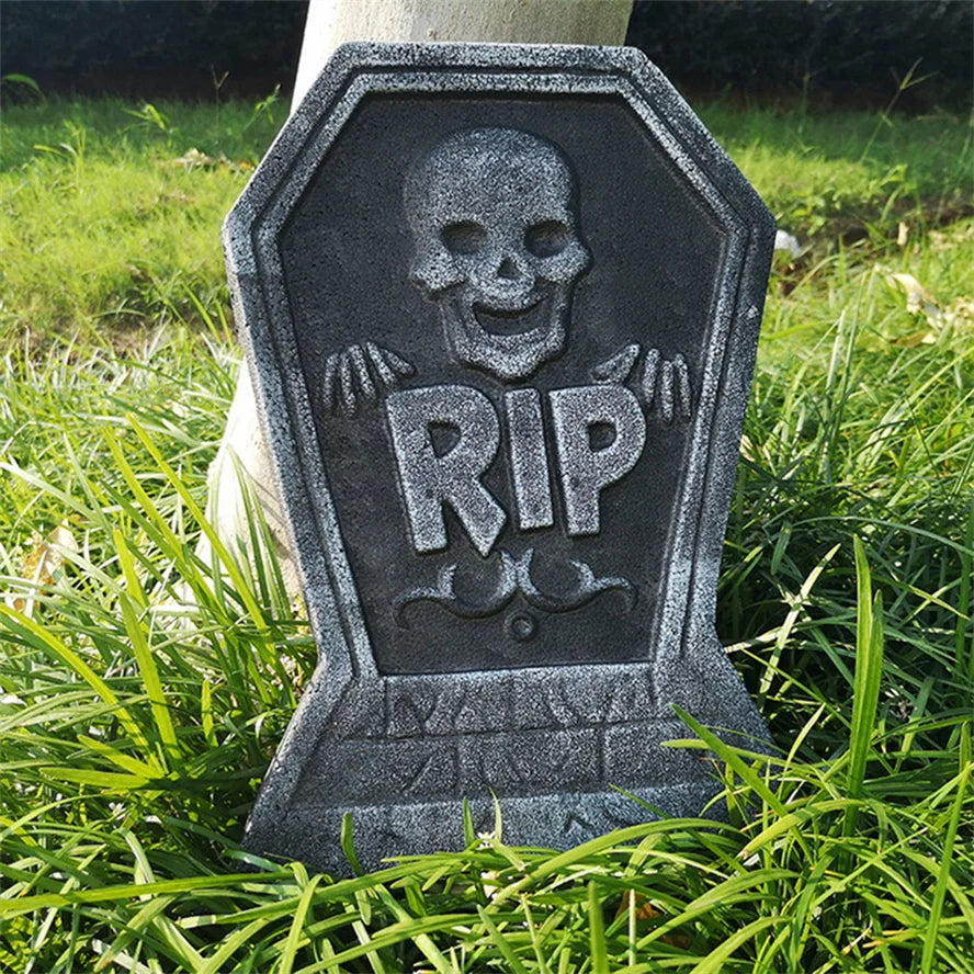 Halloween Realistic Tombstone Sign Decor Reusable Spooky Horror Statues Haunted House Yard Outdoor Home Decorations Accessories