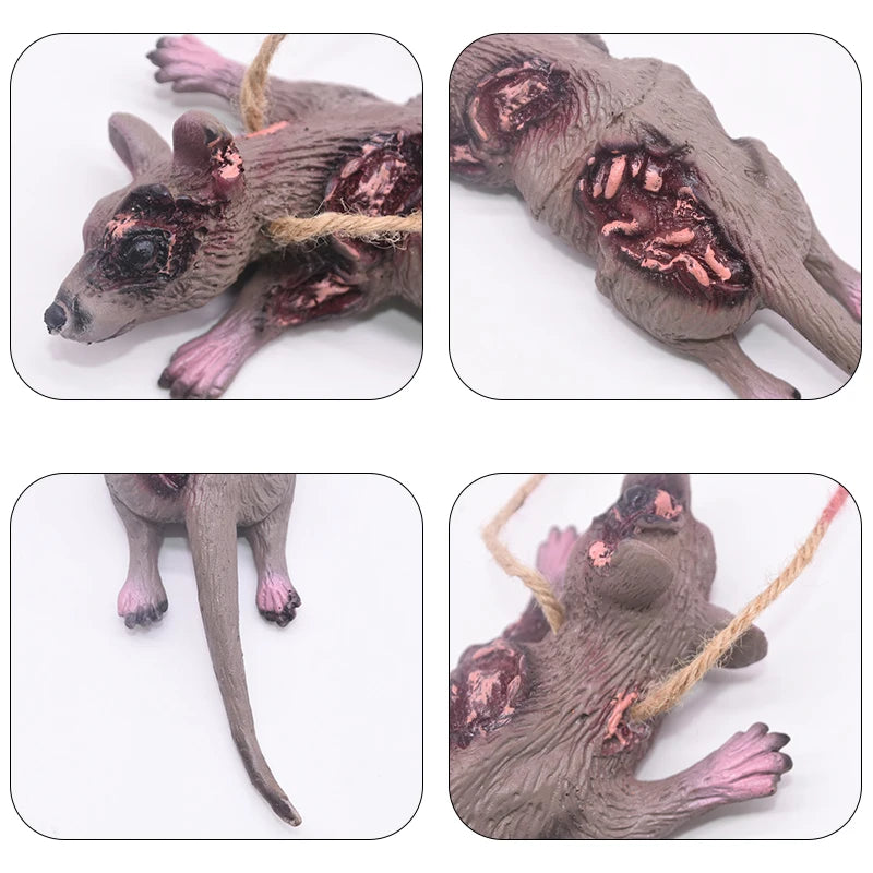 Horror Halloween Ornament Hanging Pendant Scary Bloody Mouse Bat Finger Hanging Props Haunted House Halloween Decorations