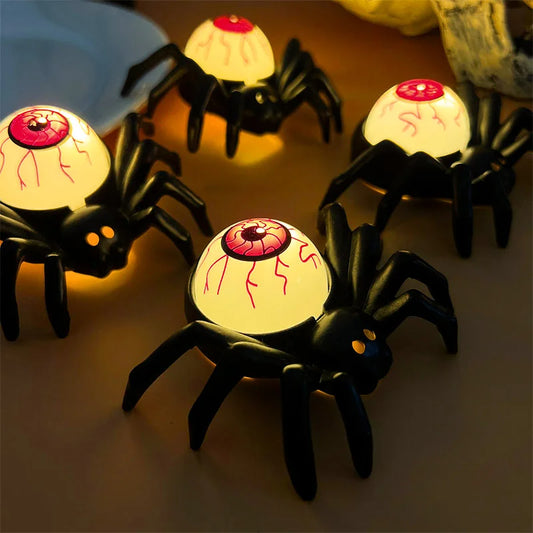 Halloween Decorations LED Candle Light Plastic Spider Skull Lamp for Home Bar Haunted House Halloween Party Decor Horror Props