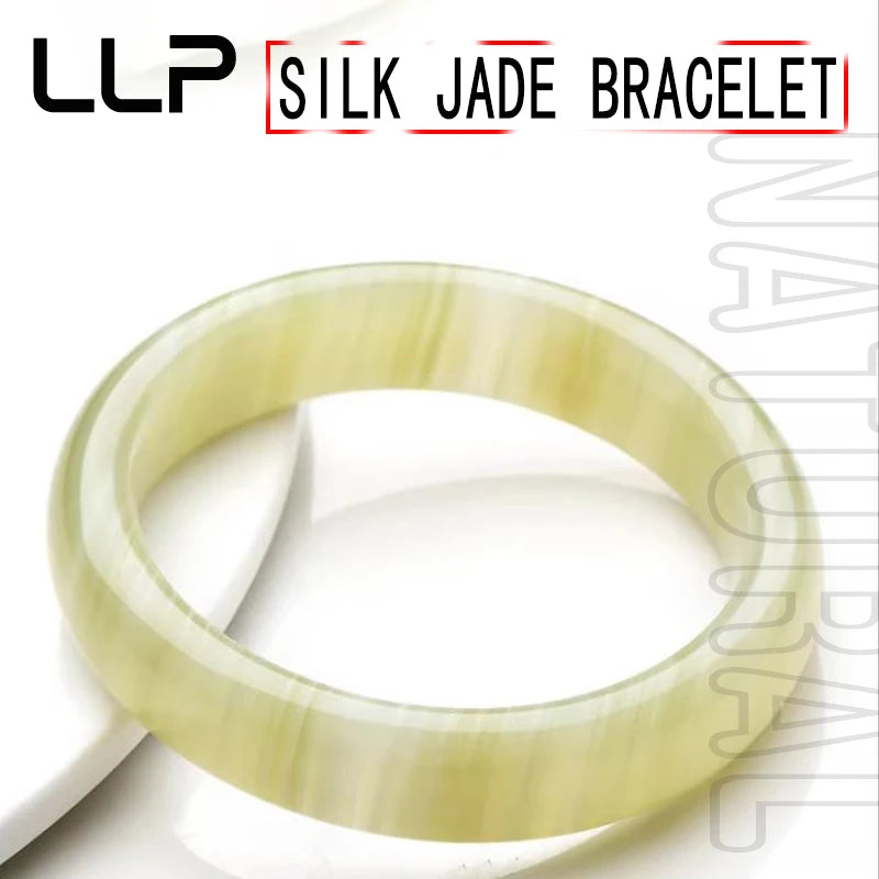 A-Grade Natural Afghanistan Silk Jade Bangle Simple Personalized Exquisite Best Selling Fashion Luxury Jewelry