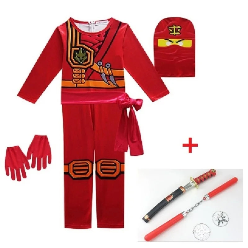 NINJA cosplay costume Boys and Girls Jumpsuit Set Halloween Christmas Advanced Latest Ninja Cosplay Costume Party