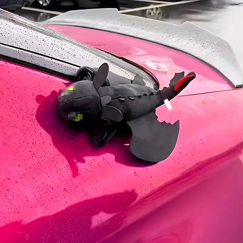 2024 New Car Roof Flying Dragon Ornament Toothless Doll Sunroof Body Decoration-Flying Dragon Car Decoration with Moving Wings