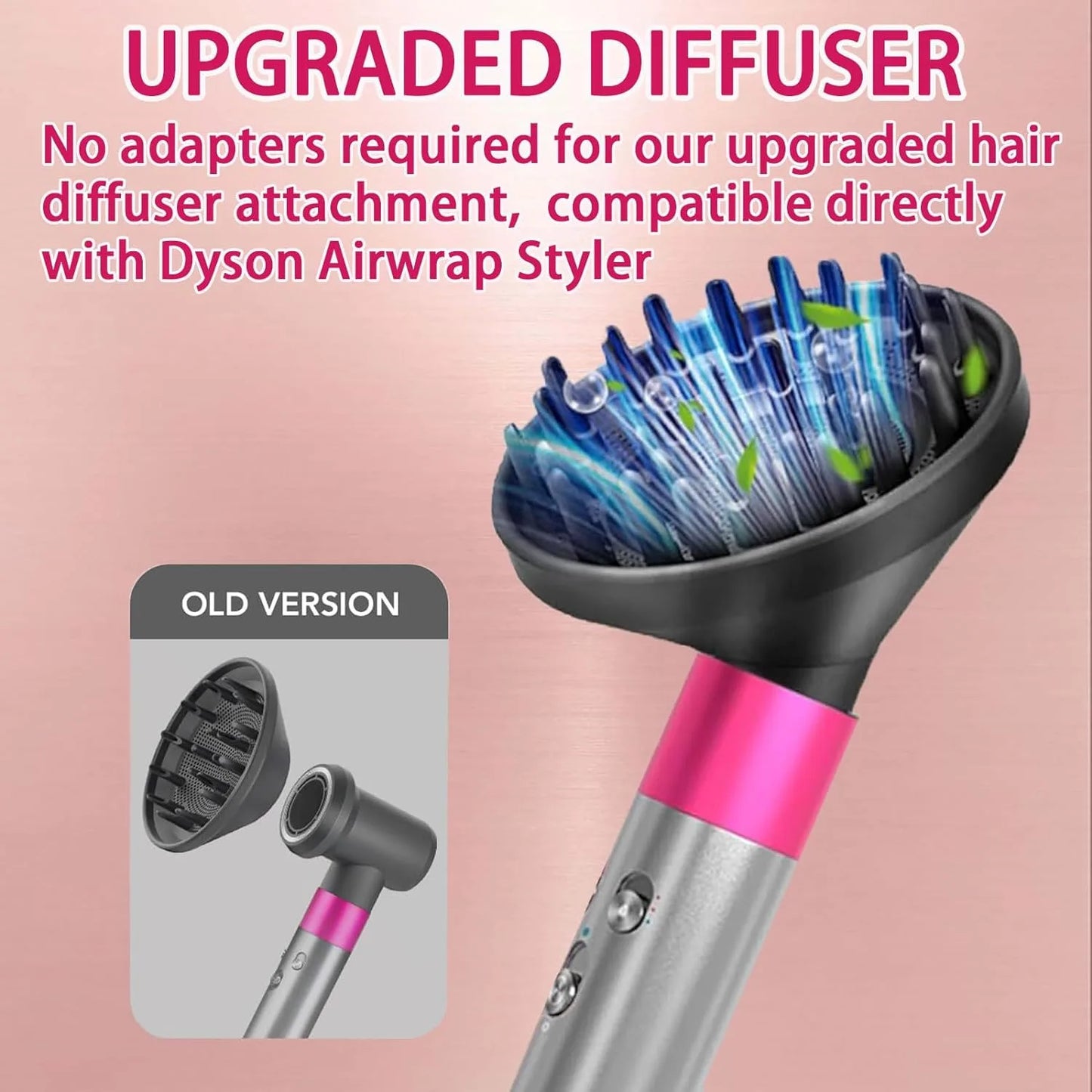 Upgraded Diffuser for Dyson Airwrap HS01 HS05 Anti-flying Nozzle for All Models of Dyson Curling Iron Diffuser Nozzle Attachment