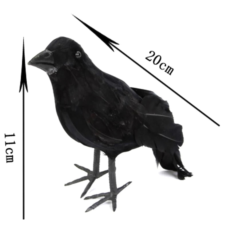 Simulation Black Crow Raven Bird Repellent Pest Control PigeonRepellent Garden Decoration Outdoor Decoracion Exterior