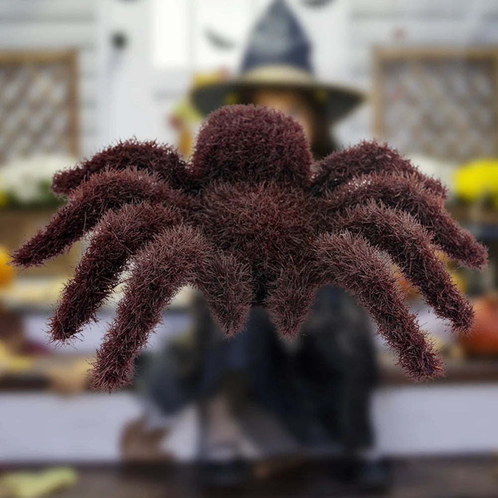 Realistic Scary Hairy Spider Creepy Halloween Fake Hairy Spider Multipurpose Halloween Spiders Decoration Outdoor Indoor Decor