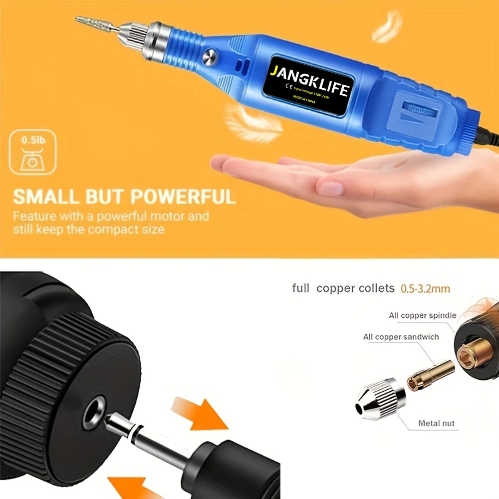 9V Mini  Drill Electric Carving Pen Variable Speed   Drill Rotary Tools Kit Engraver Pen for Grinding Polishing