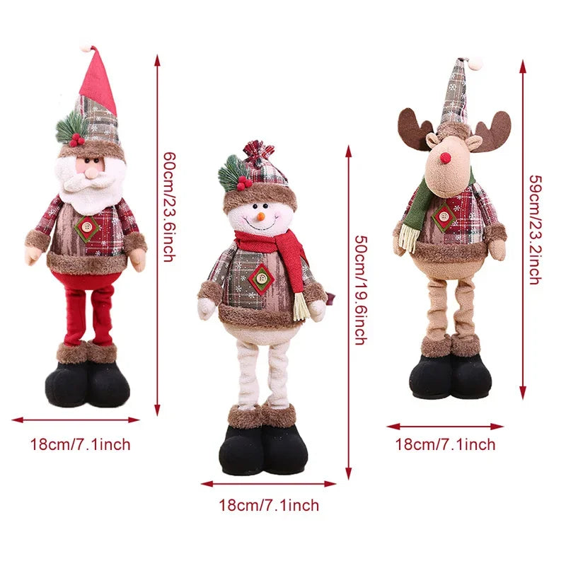 Christmas Santa Doll Merry Christmas Decorations For Home 2024 Table Xmas Ornaments Navidad Natal Noel New Year Decor 2025 Gifts