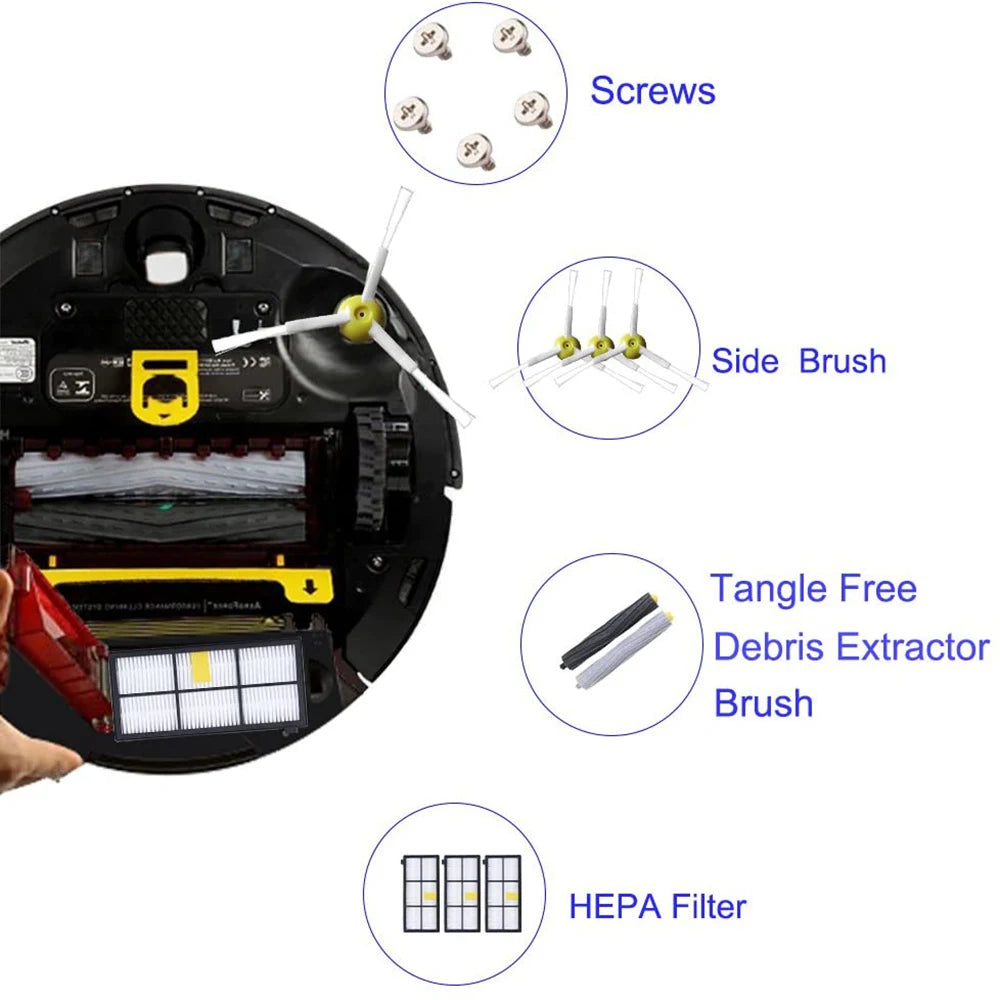 HEPA Filters Main Side Brushes For iRobot Roomba 800 900 Series 805 864 871 891 960 961 964 980 Vacuum Cleaner Parts Accessories