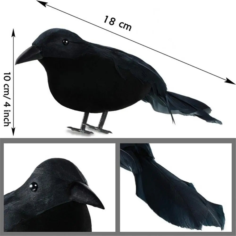 Halloween Decoracion Simulation Black Crow Raven Bird Repellent Pest Control Pigeon Repellent Garden Decoration Outdoor