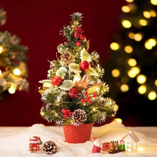 20/30/40cm Christmas Tree Home Bedroom Party Decorations  Artificial Christmas Tree Children DIY Handicraft 2023 New Year Gift