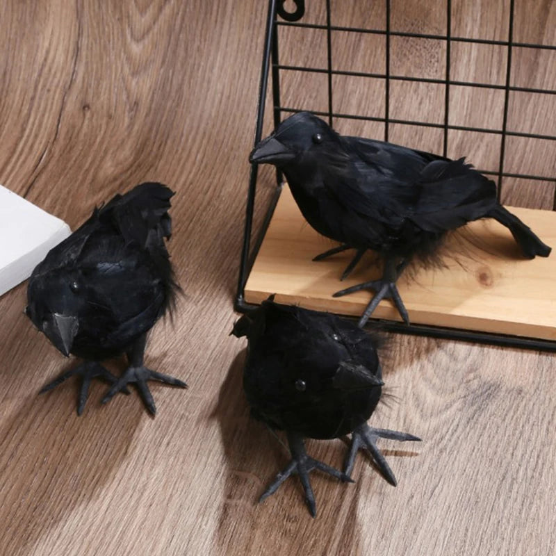 Simulation Black Crow Raven Bird Repellent Pest Control PigeonRepellent Garden Decoration Outdoor Decoracion Exterior