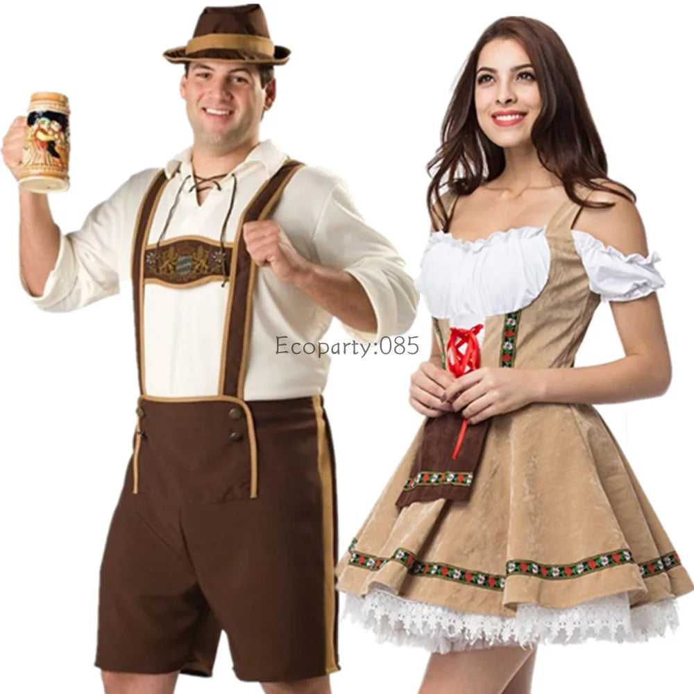 Male Woman Oktoberfest Costume Traditional Couple